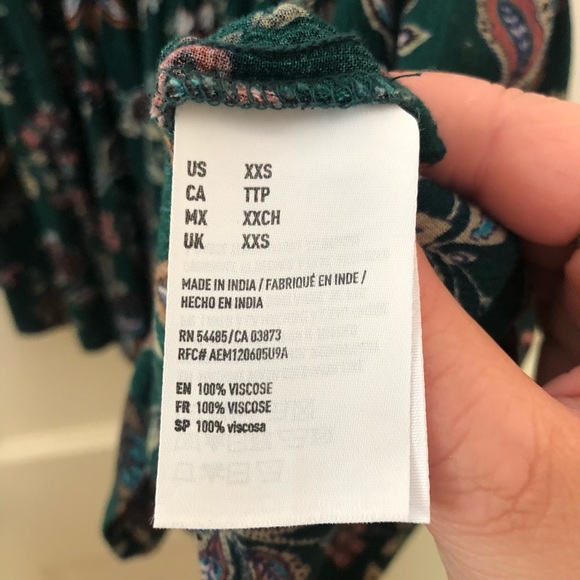 American Eagle Green Floral Dress - Picture 3 of 4